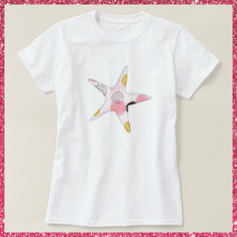 Camiseta Patrón de resumen de bonito Starfish oceánico