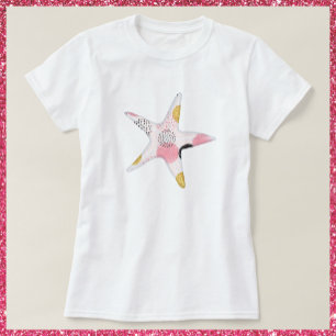 Camiseta Patrón de resumen de bonito Starfish oceánico