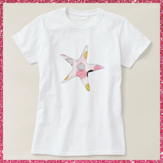 Camiseta Patrón de resumen de bonito Starfish oceánico (Subido por el creador)