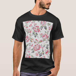 Camiseta Patrón de Rosas florales de Shabby Chic