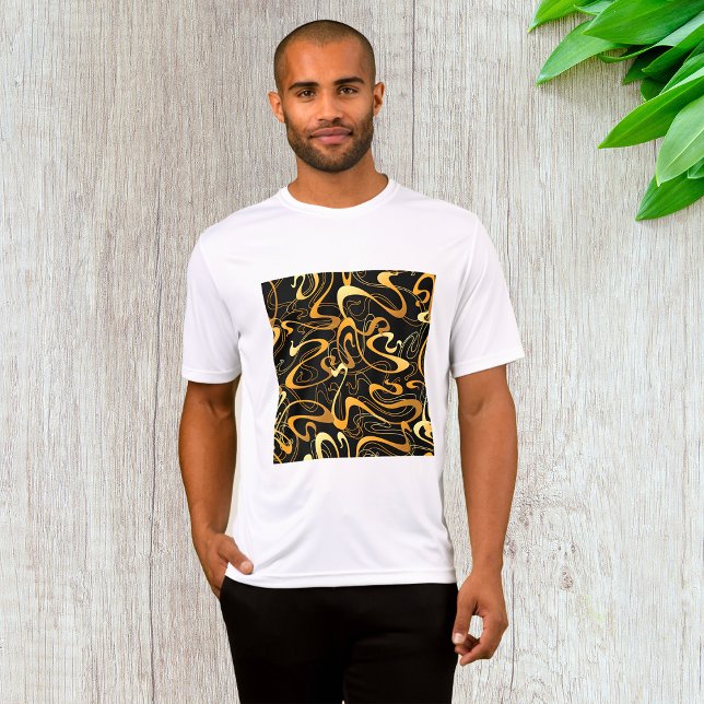 Camiseta Patrón de rotación de resumen de oro (Subido por el creador)