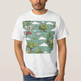 Camiseta Patrón de símbolos de videojuegos en mosaico