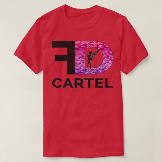 Camiseta Patrón de sirena Purpurinoso rosa y púrpura (Diseño del anverso)