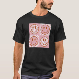 Camiseta Patrón de sonrisa de sonrisa delgada Happy Face Tr