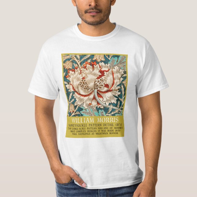 Camiseta Patrón de succión de miel - Diseño de William Morr (Anverso)