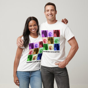 Camiseta Patrón de tambor colorido Ritmo de arte pop Cita U