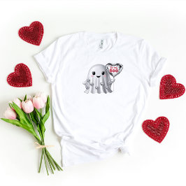 Camiseta Patrón de té de Ghost Valentine lindo