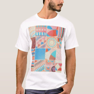 Camiseta Patrón de tela en bruto: patrón de vintage textura