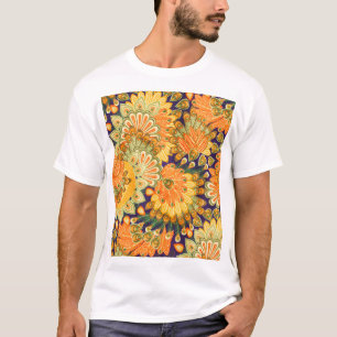 Camiseta Patrón de tela vintage: textura de cierre.