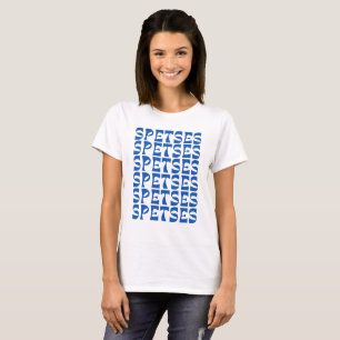 Camiseta Patrón de texto azul SPETSES