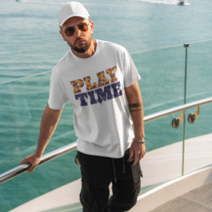 Camiseta Patrón de texto de tiempo de reproducción