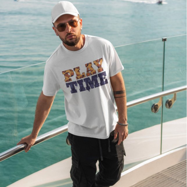 Camiseta Patrón de texto de tiempo de reproducción (Subido por el creador)