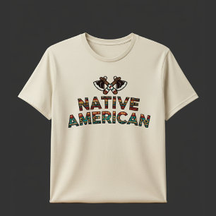 Camiseta Patrón de texto nativo americano