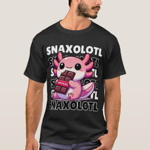 Camiseta Patrón de texto Snaxolotl con un adorable axolotl