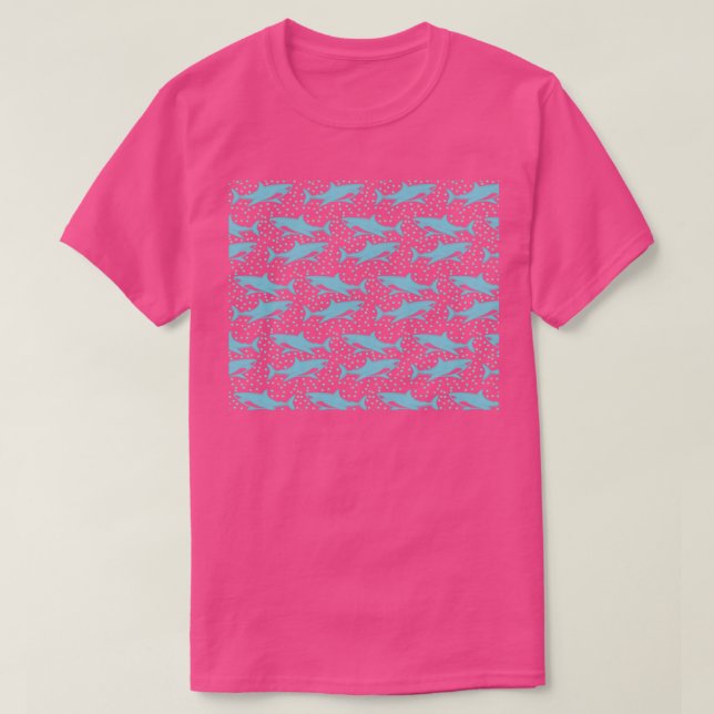 Camiseta Patrón de tiburones ballena estrellados (Diseño del anverso)