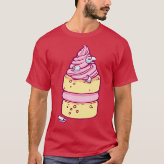 Camiseta Patrón de tiempo de té rosado