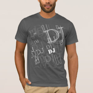 Camiseta Patrón de tipografía de DJ