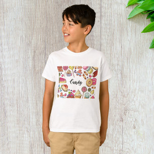 Camiseta Patrón de tratamientos dulces para golosinas y pos
