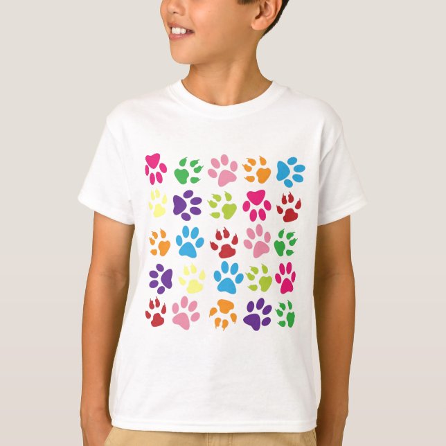 Camiseta Patrón de trazos de color (Anverso)