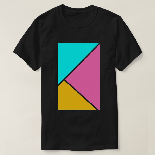 Camiseta Patrón de triángulo geométrico (Diseño del anverso)
