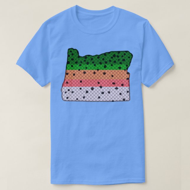 Camiseta Patrón de trucha arco iris de pesca de trucha Esta (Diseño del anverso)