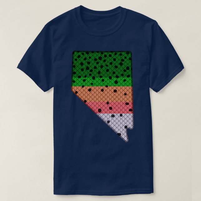 Camiseta Patrón de trucha arco iris de pesca de trucha Neva (Diseño del anverso)