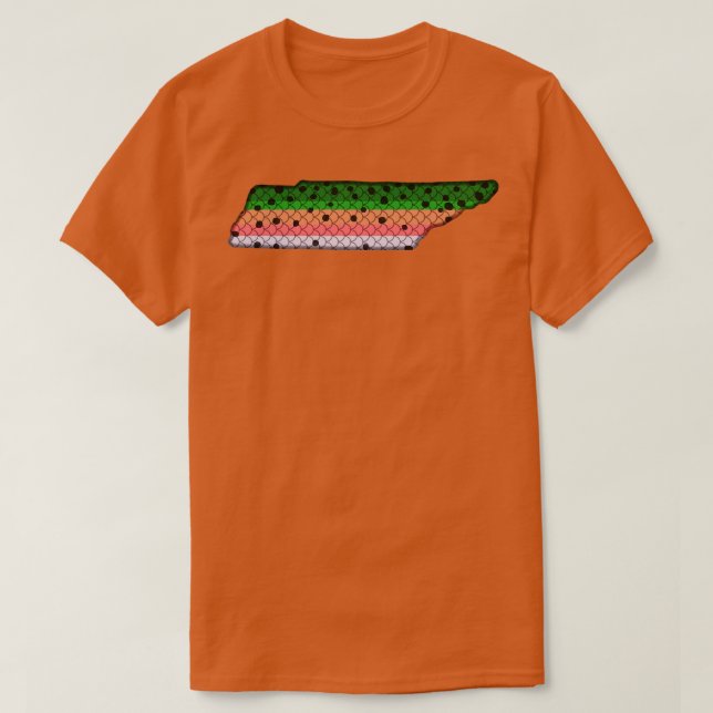 Camiseta Patrón de trucha arco iris de pesca de trucha Tenn (Diseño del anverso)