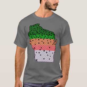 Camiseta Patrón de trucha arco iris de pesca de trucha Wisc
