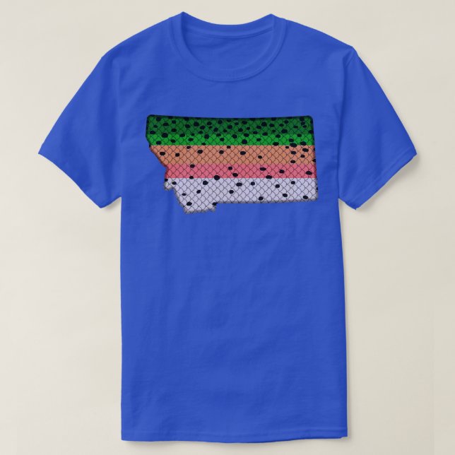Camiseta Patrón de trucha arcoiris de pesca de trucha en el (Diseño del anverso)