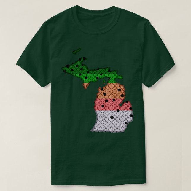Camiseta Patrón de trucha arcoiris de pesca de trucha Michi (Diseño del anverso)