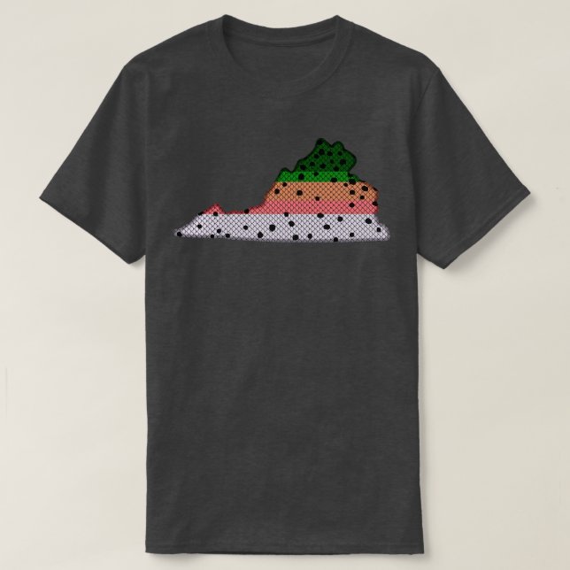 Camiseta Patrón de trucha arcoiris para la pesca de trucha  (Diseño del anverso)