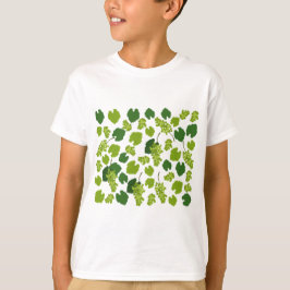 Camiseta Patrón de uvas y hojas de uva