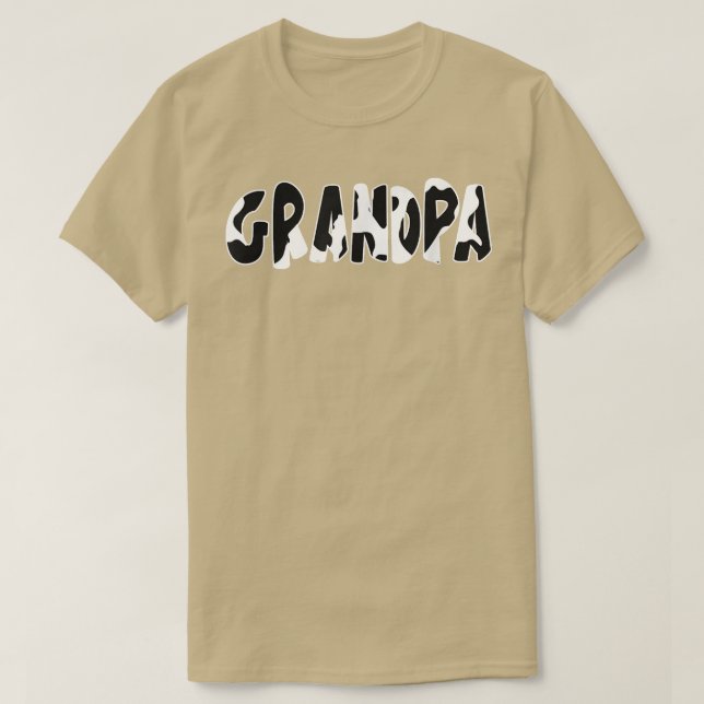 Camiseta Patrón de vaca de impresión de vaca abuelo (Diseño del anverso)