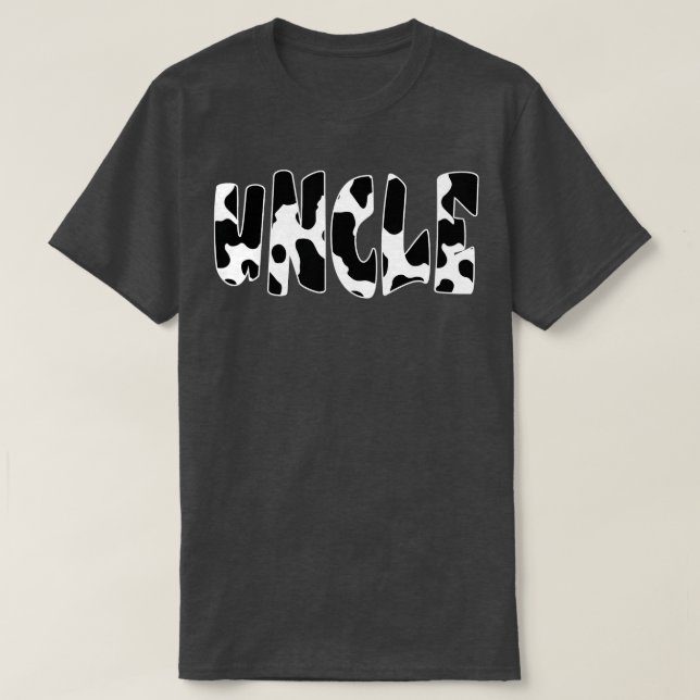 Camiseta Patrón de vaca de impresión tío (Diseño del anverso)