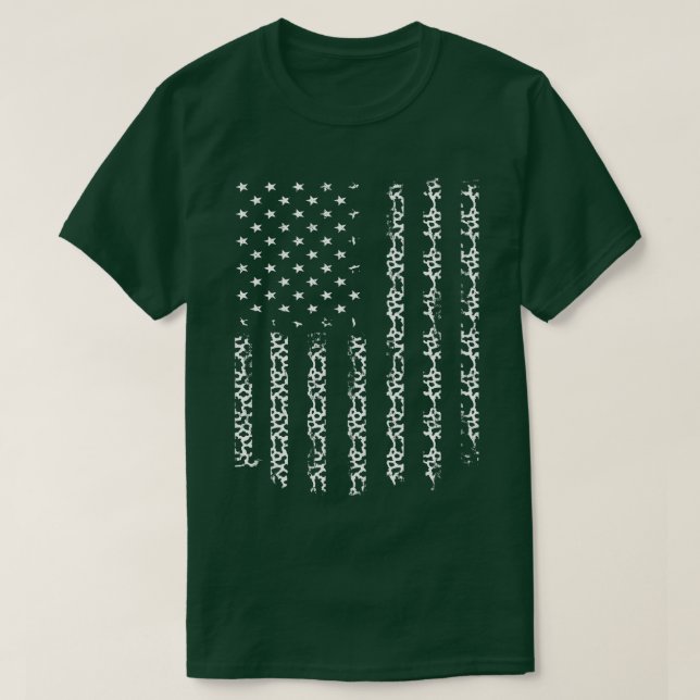 Camiseta Patrón de vaca de la bandera de Estados Unidos est (Diseño del anverso)