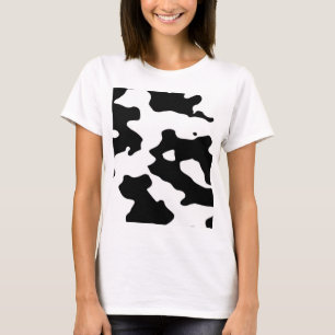 Camiseta Patrón de vaca negro y blanco