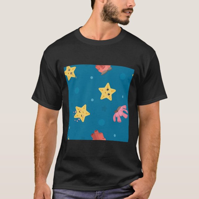 Camiseta Patrón de vectores de tubo de pesca (Anverso)