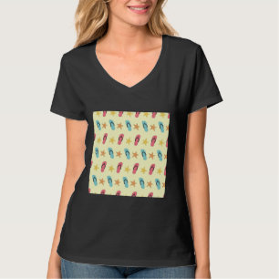Camiseta Patrón De Vectores Sin Pescado Y Pesca