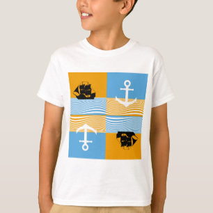 Camiseta Patrón de velero y ancla