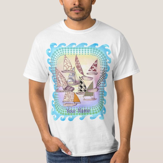 Camiseta Patrón de veleros (Anverso)