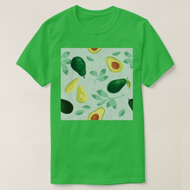 Camiseta Patrón de verano vectorial con flores aguacate y p (Diseño del anverso)