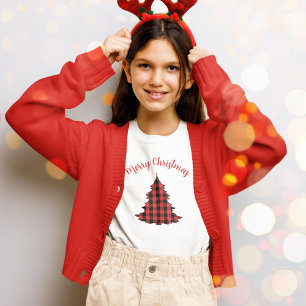 Camiseta Patrón de verificación de búfalo de navidad