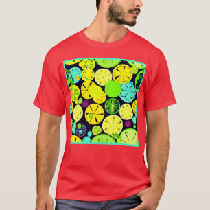 Camiseta Patrón de vibración de la frutería colorida