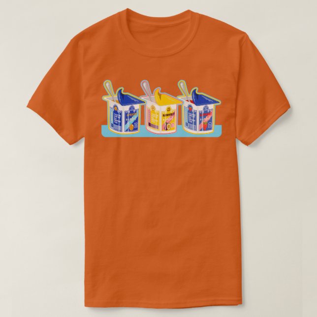Camiseta Patrón de yogur 1 (Diseño del anverso)