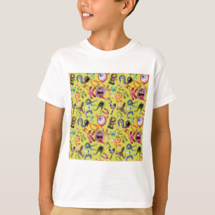 Camiseta Patrón del niño del alfabeto del monstruo