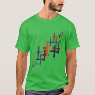 Camiseta Patrón diagonal abstracto plus