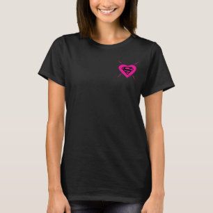 Camiseta Patrón diagonal del corazón superchica