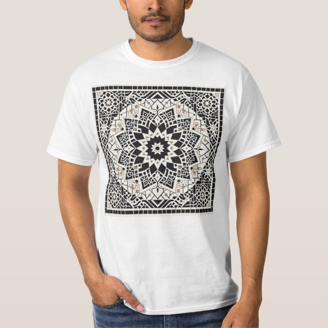 Camiseta Patrón elegante de mosaico islámico: Obra maestra (Anverso)