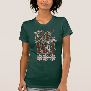 Camiseta Patrón escocés de vacaciones de invierno de 2023