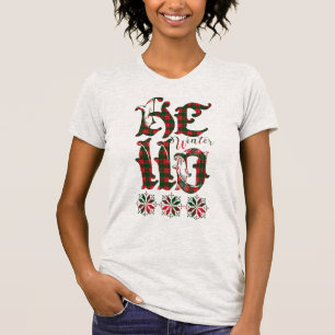 Camiseta Patrón escocés de vacaciones de invierno de 20XX H